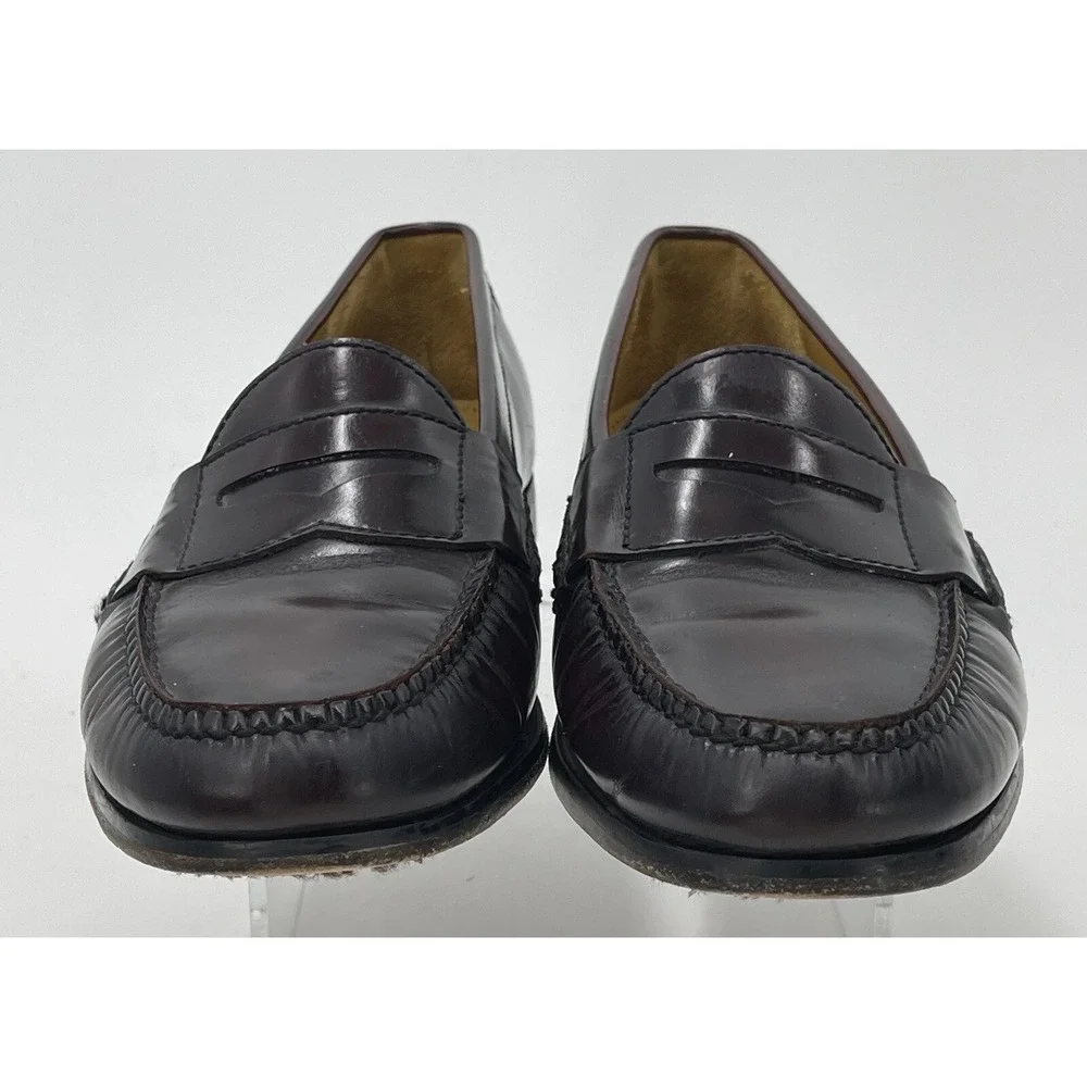 Cole Haan 03504 Burgundy Leather Moc‎ Toe Penny Loafers Men's 10.5 D
